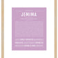 Jemima | Name Art Print