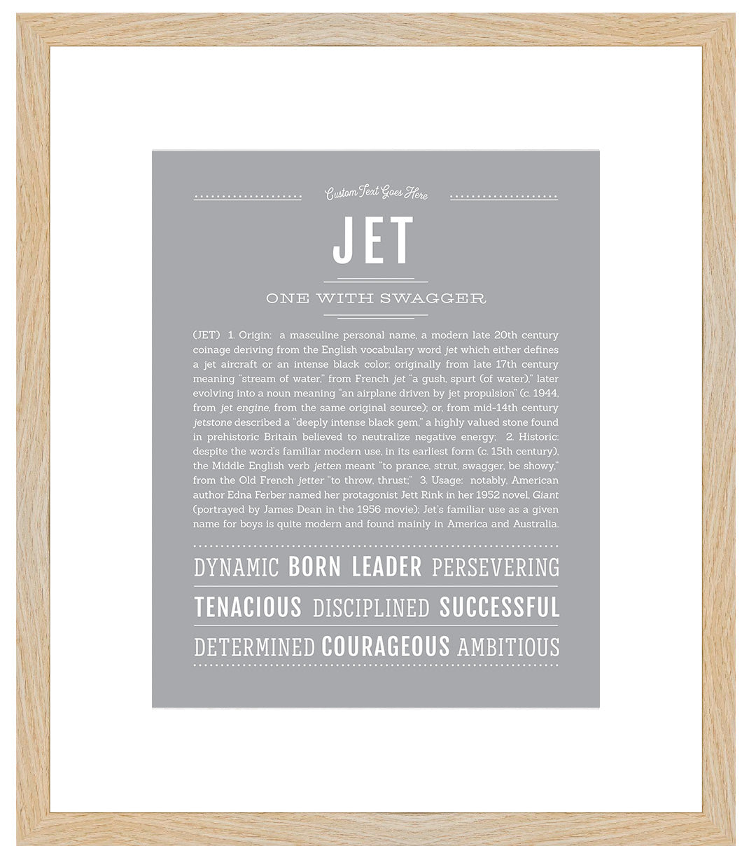 Jet | Name Art Print