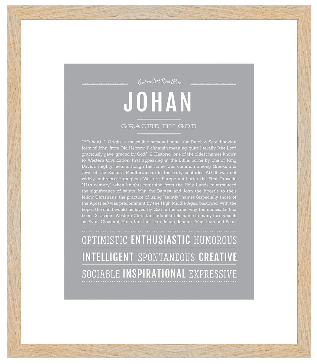 Johan | Name Art Print