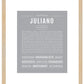 Juliano | Name Art Print