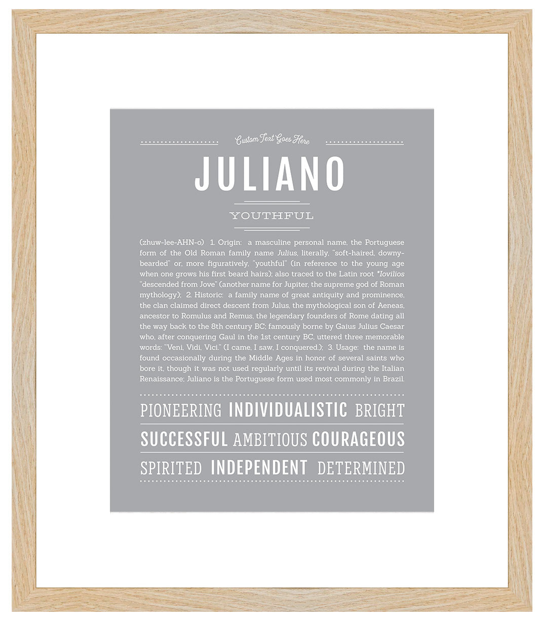 Juliano | Name Art Print