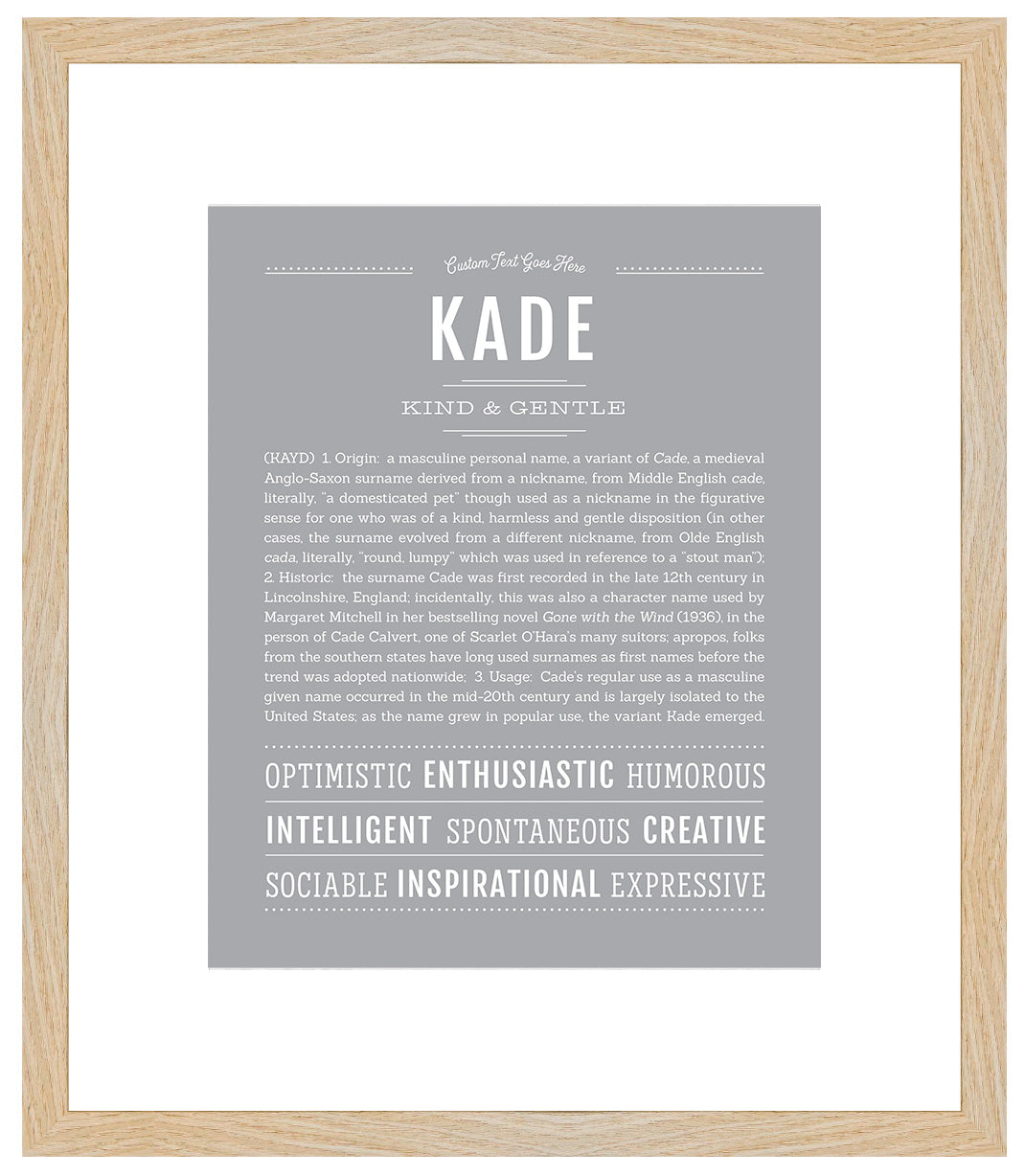 Kade | Name Art Print