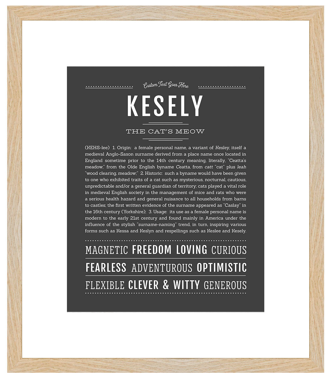 Kesely | Name Art Print