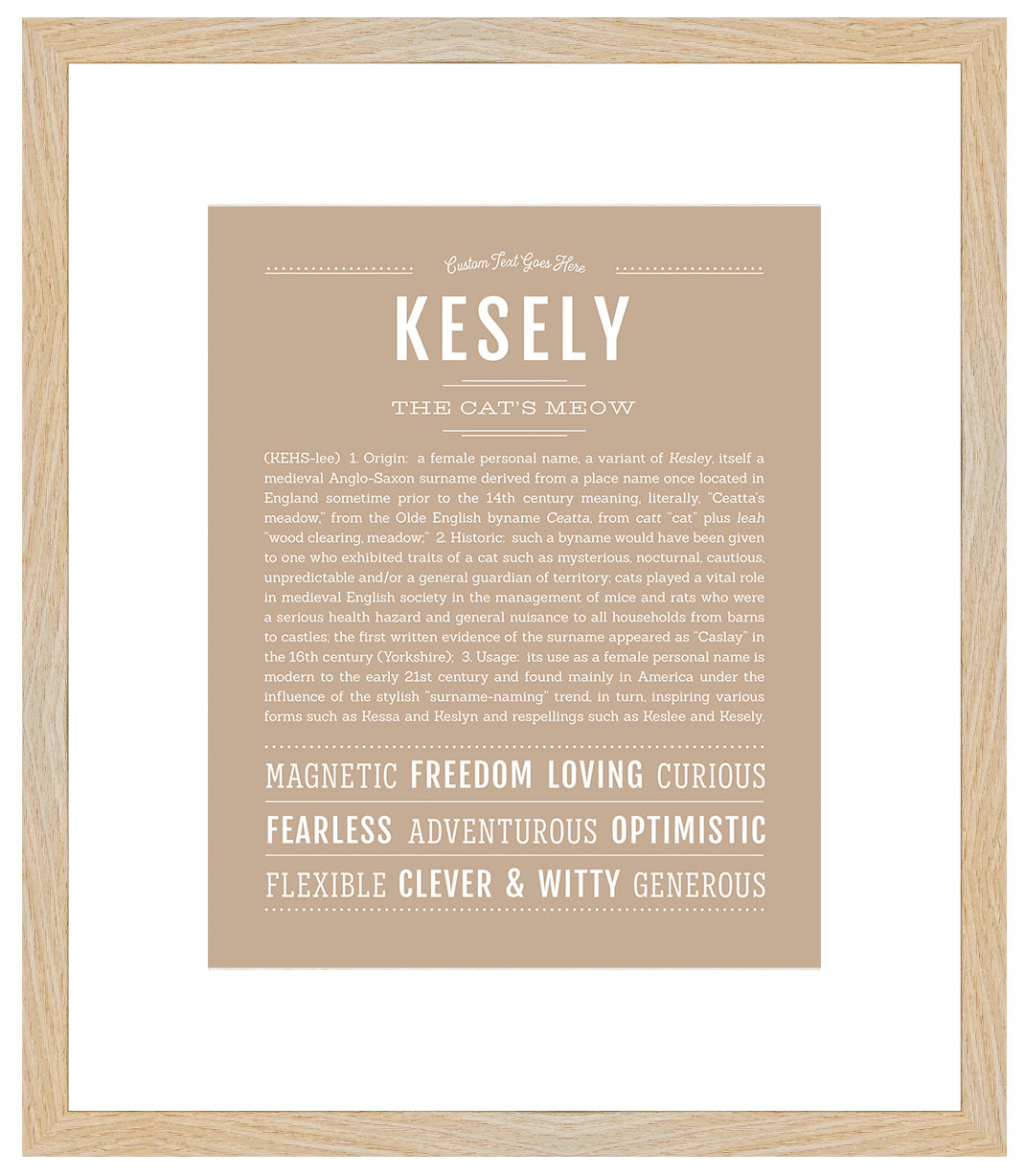 Kesely | Name Art Print