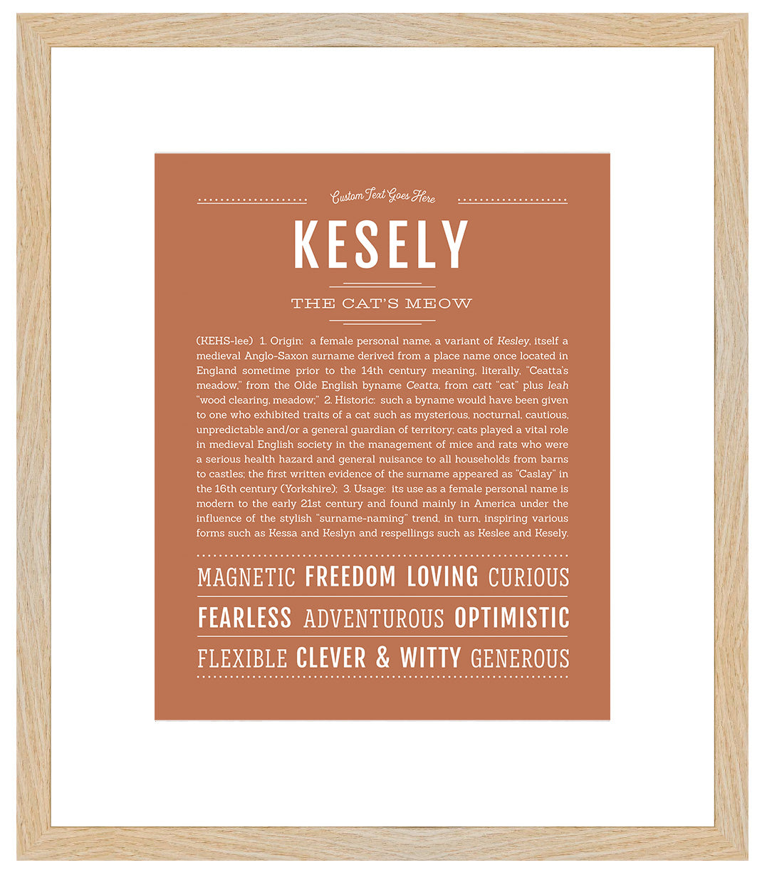 Kesely | Name Art Print