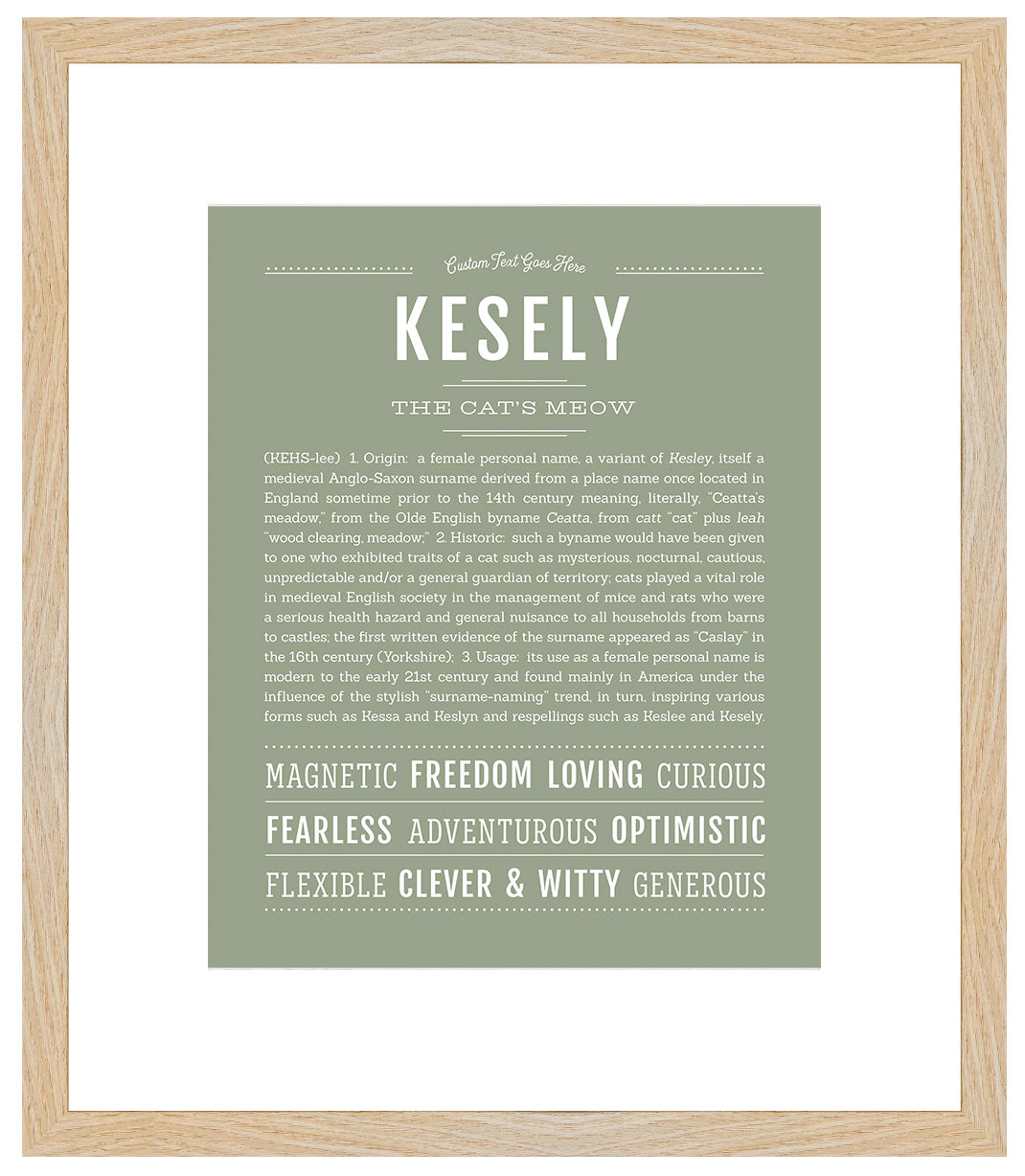 Kesely | Name Art Print