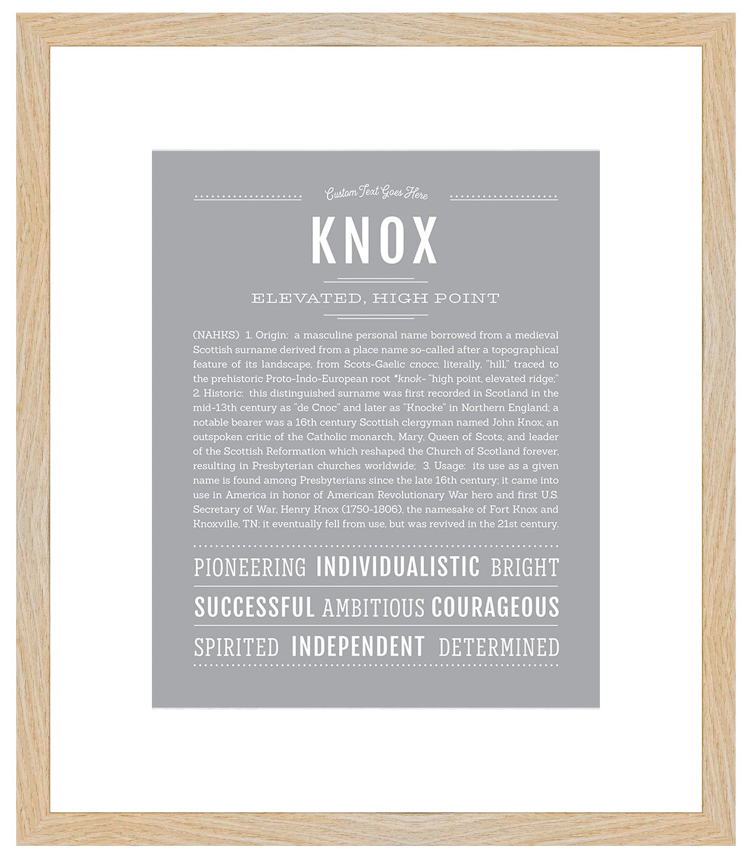 Knox | Name Art Print