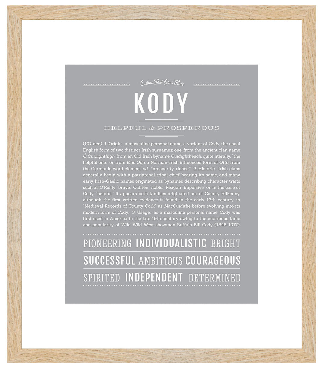 Kody | Name Art Print