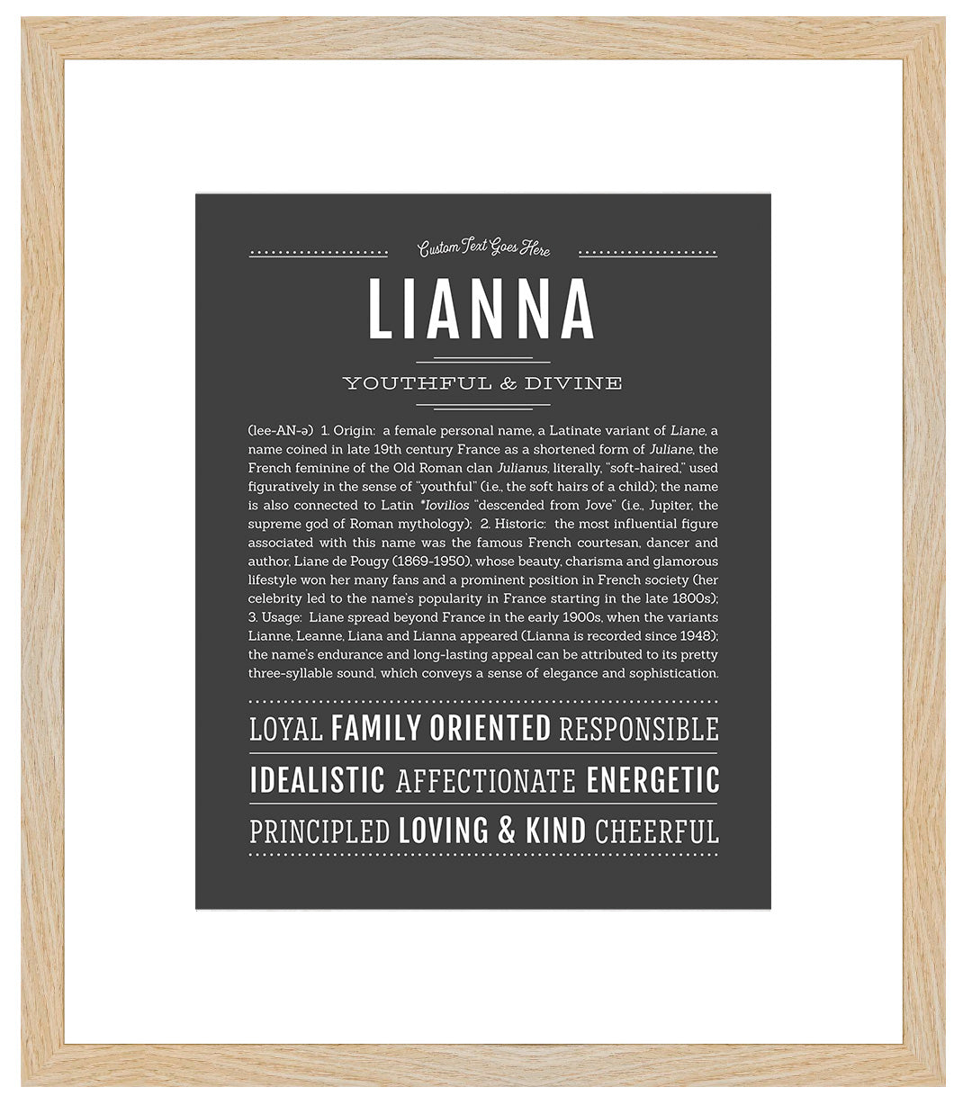 Lianna | Name Art Print