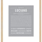 Luciano | Name Art Print