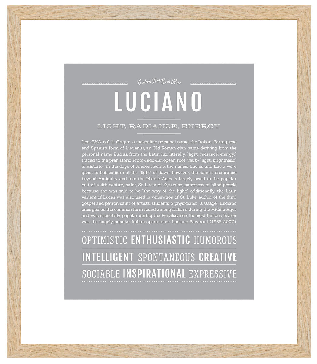 Luciano | Name Art Print