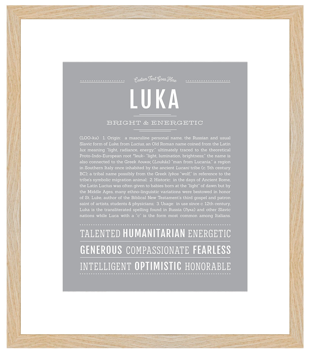 Luka | Name Art Print