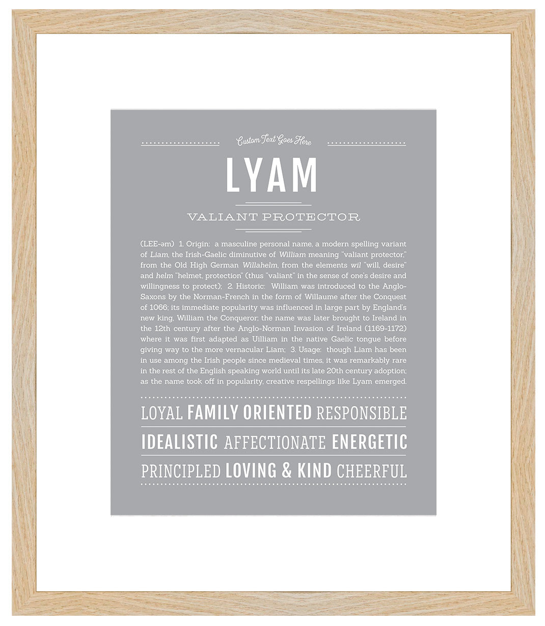 Lyam | Name Art Print