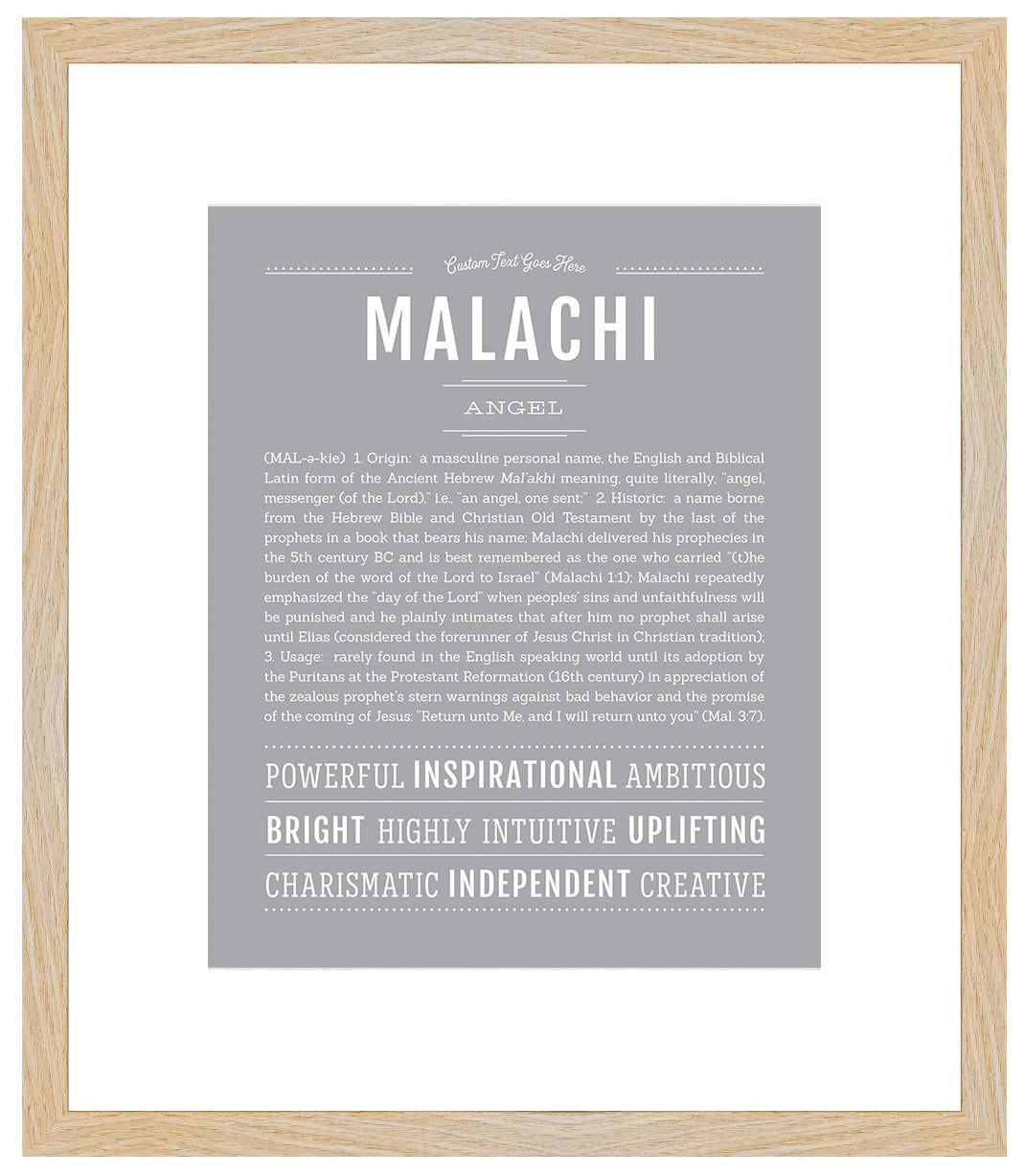 Malachi | Name Art Print