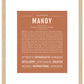 Mandy | Name Art Print