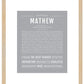 Mathew | Name Art Print