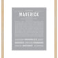 Maverick | Name Art Print