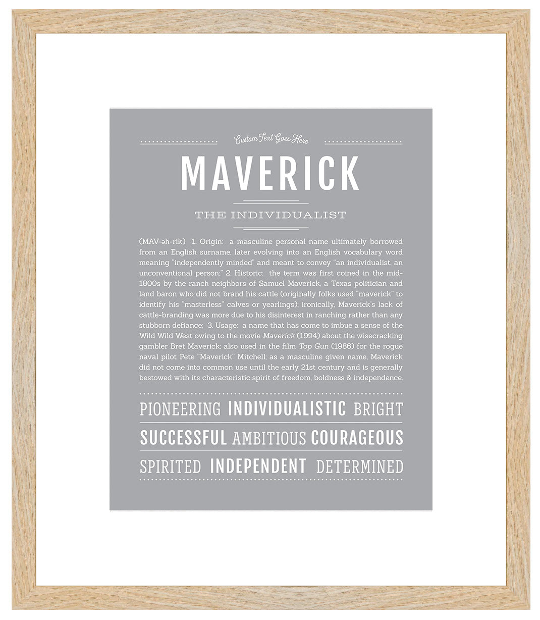 Maverick | Name Art Print