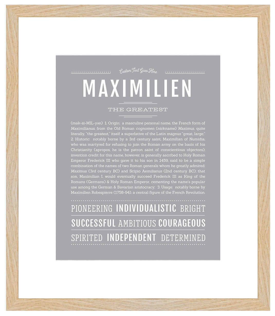 Maximilien | Name Art Print