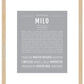 Milo | Name Art Print