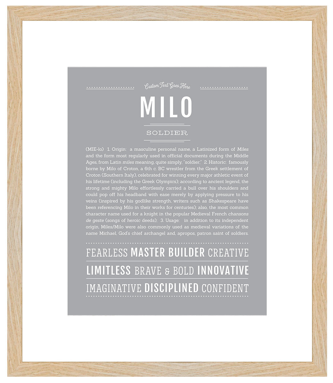 Milo | Name Art Print