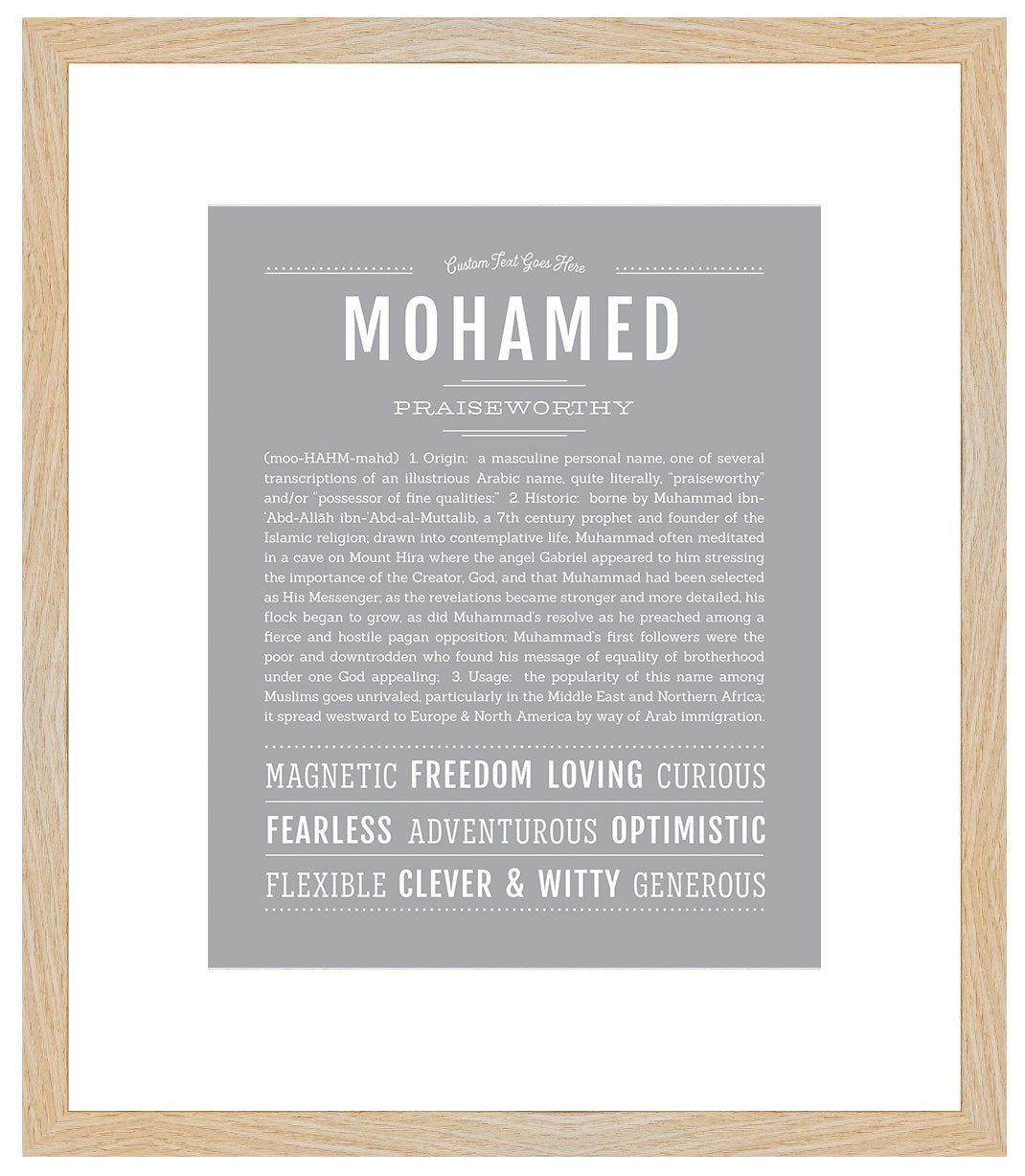 Mohamed | Name Art Print