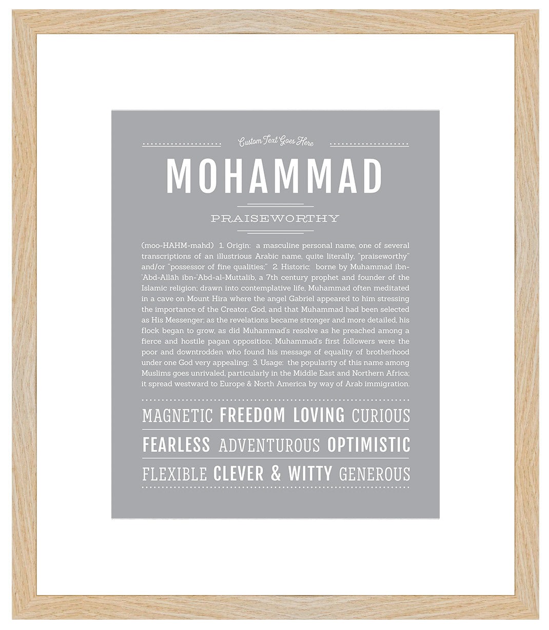 Mohammad | Name Art Print