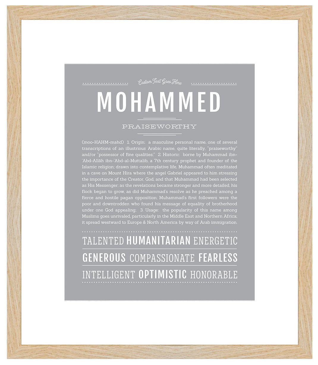 Mohammed | Name Art Print