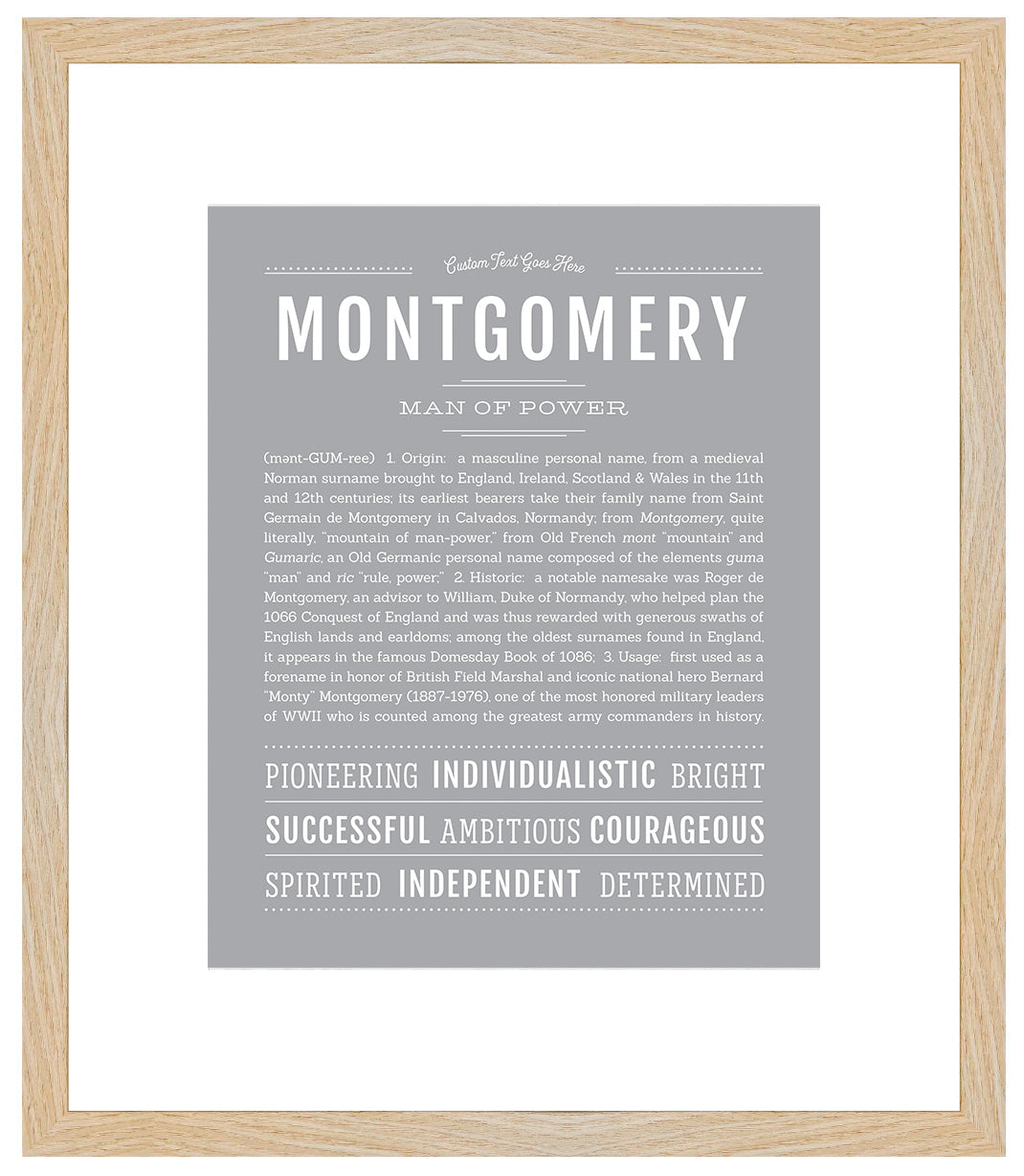 Montgomery | Name Art Print