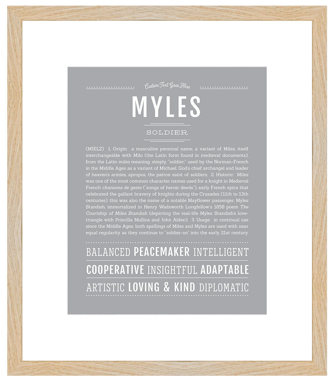 Myles | Name Art Print