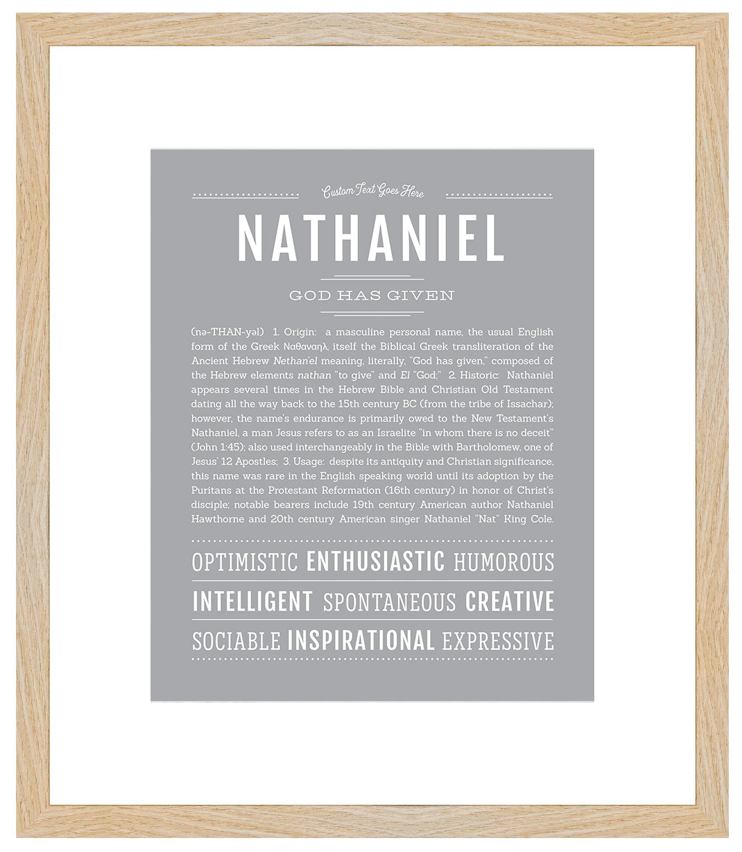 Nathaniel | Name Art Print