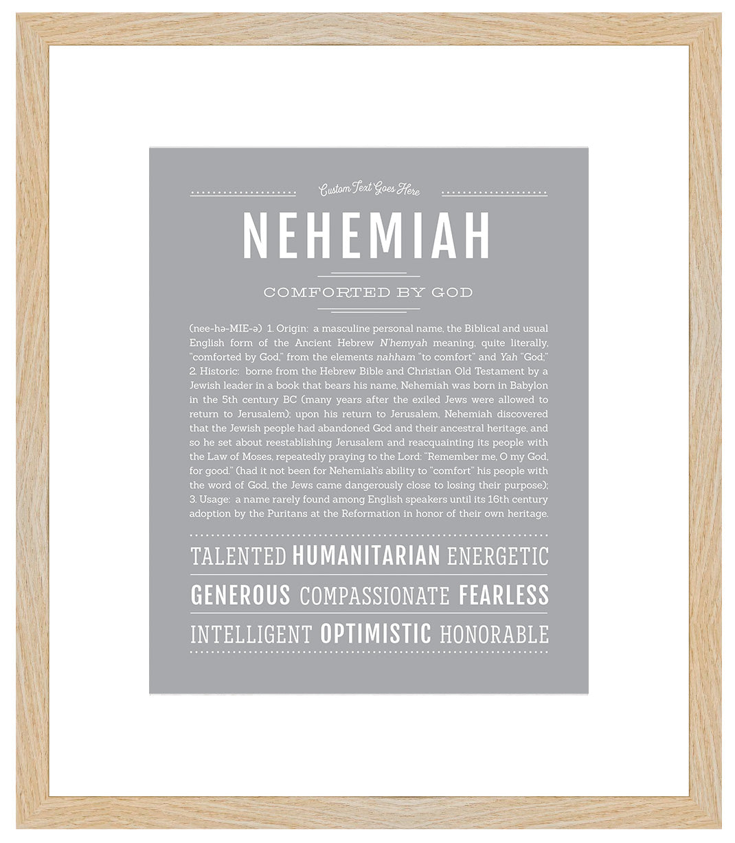 Nehemiah | Name Art Print