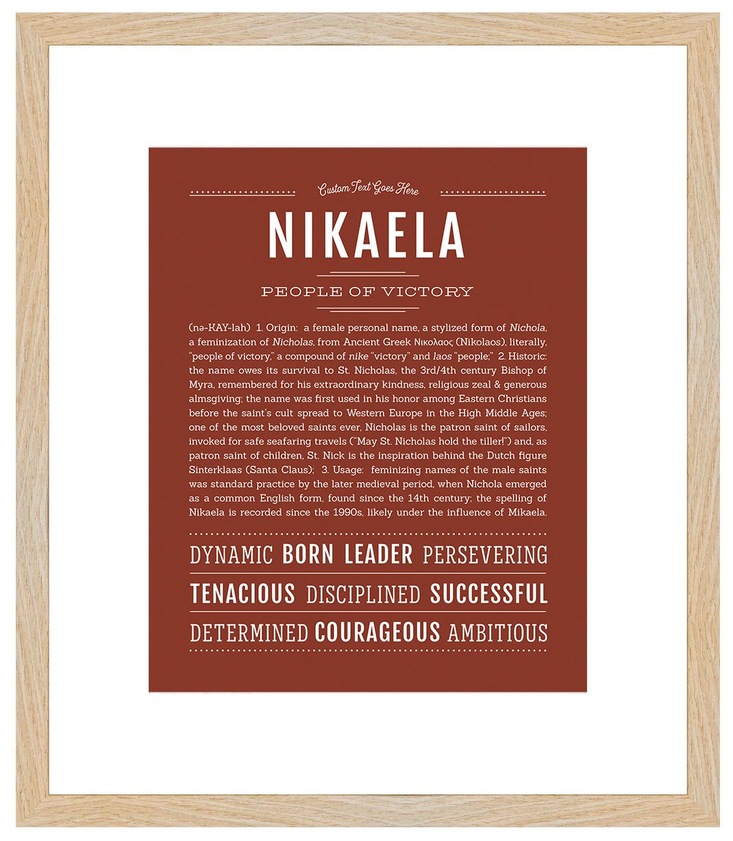 Nikaela | Name Art Print