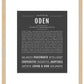 Oden | Name Art Print