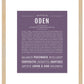 Oden | Name Art Print