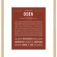 Oden | Name Art Print