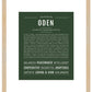 Oden | Name Art Print