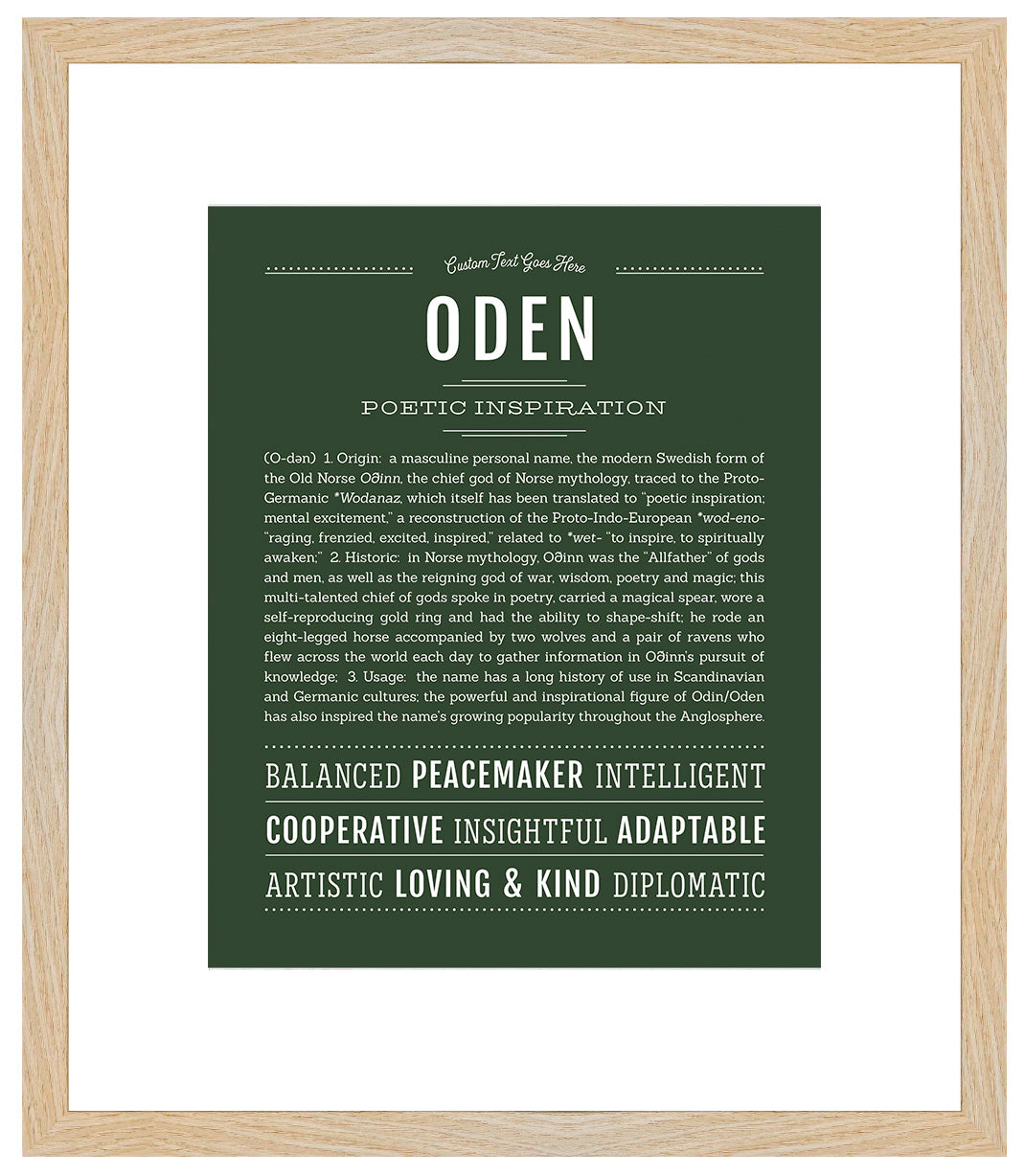 Oden | Name Art Print