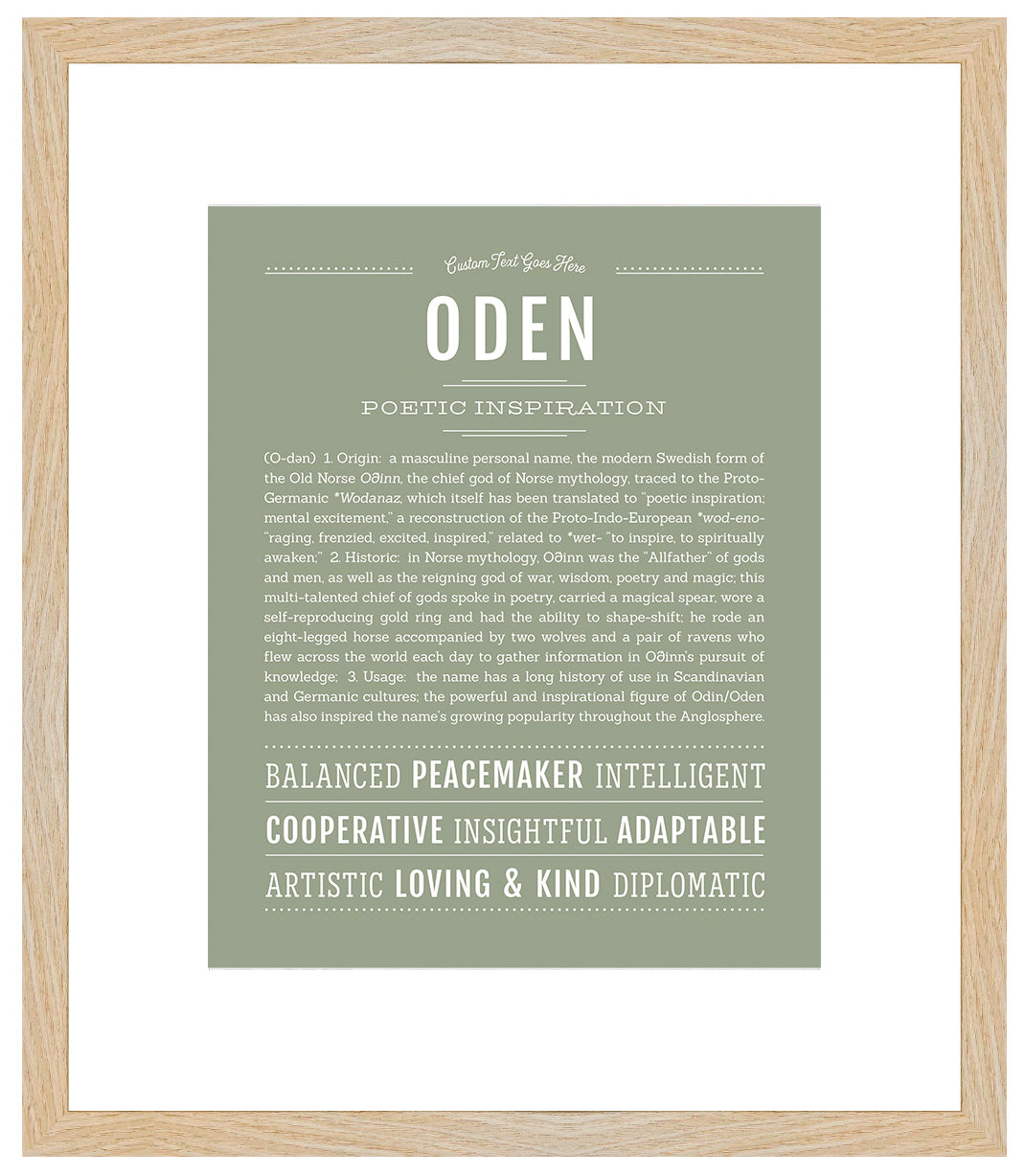 Oden | Name Art Print