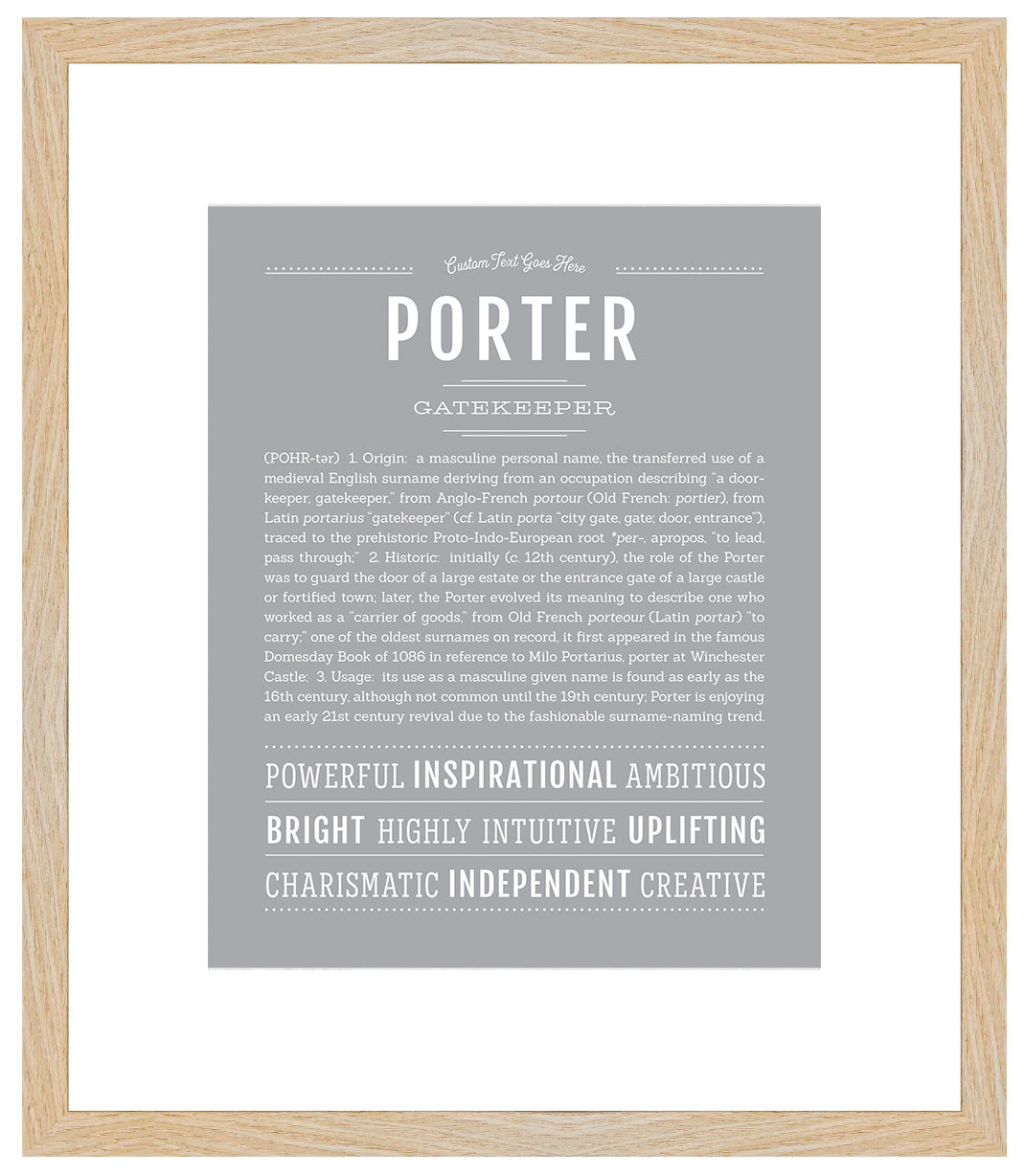 Porter | Name Art Print