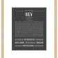 Rey (male) | Name Art Print