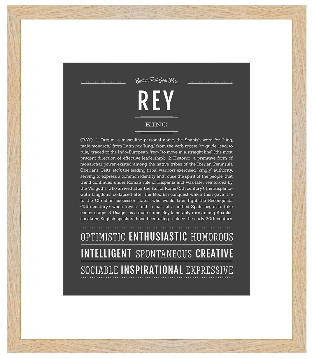 Rey (male) | Name Art Print