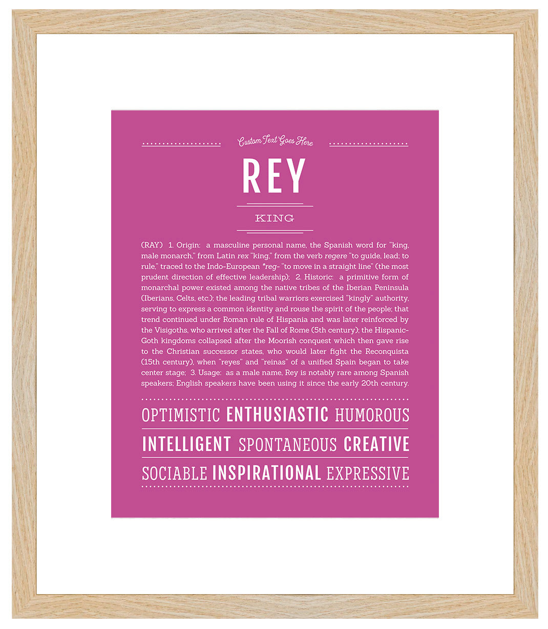 Rey (male) | Name Art Print