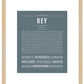 Rey (male) | Name Art Print