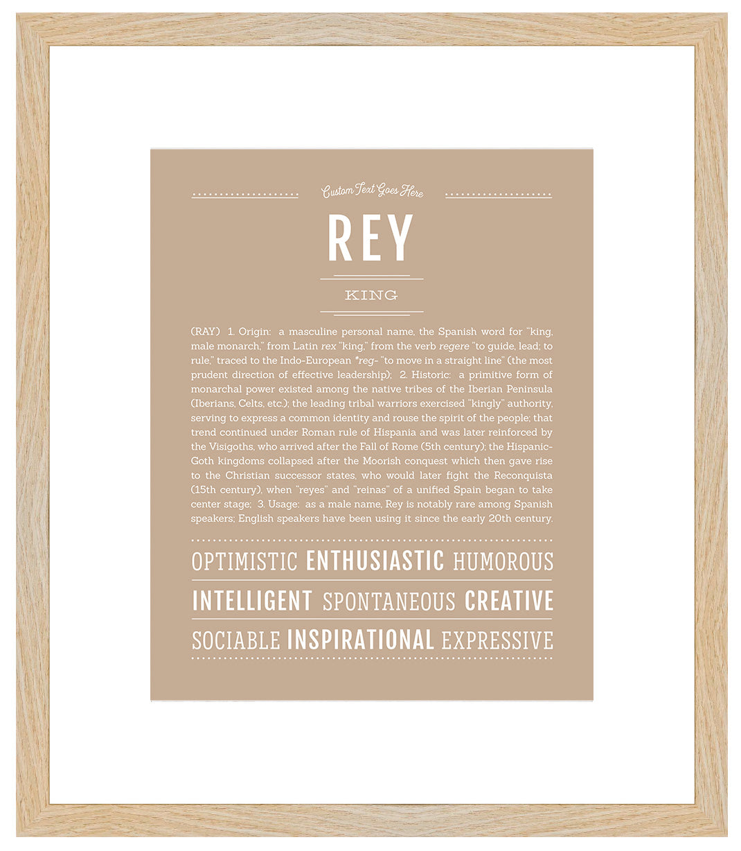 Rey (male) | Name Art Print