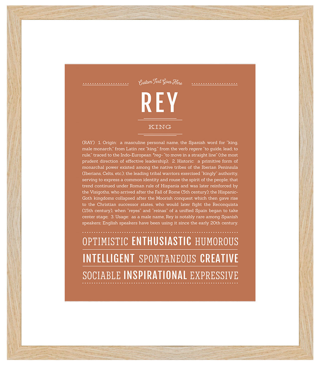 Rey (male) | Name Art Print