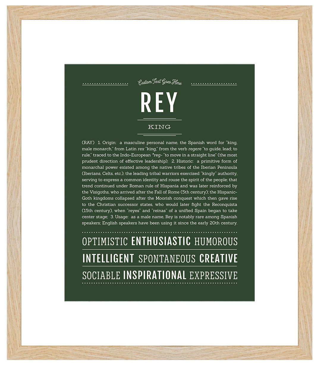 Rey (male) | Name Art Print