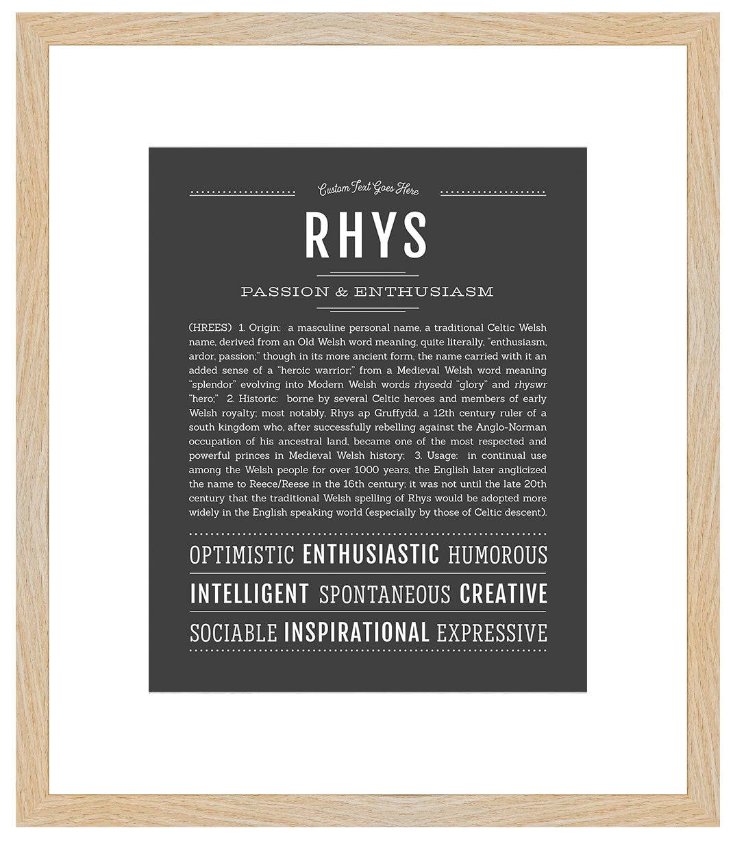 Rhys | Name Art Print