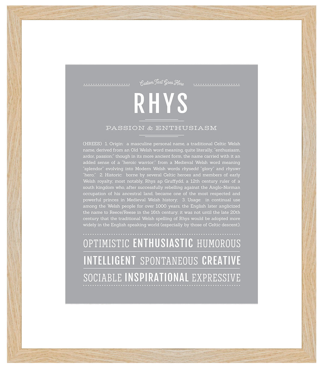 Rhys | Name Art Print