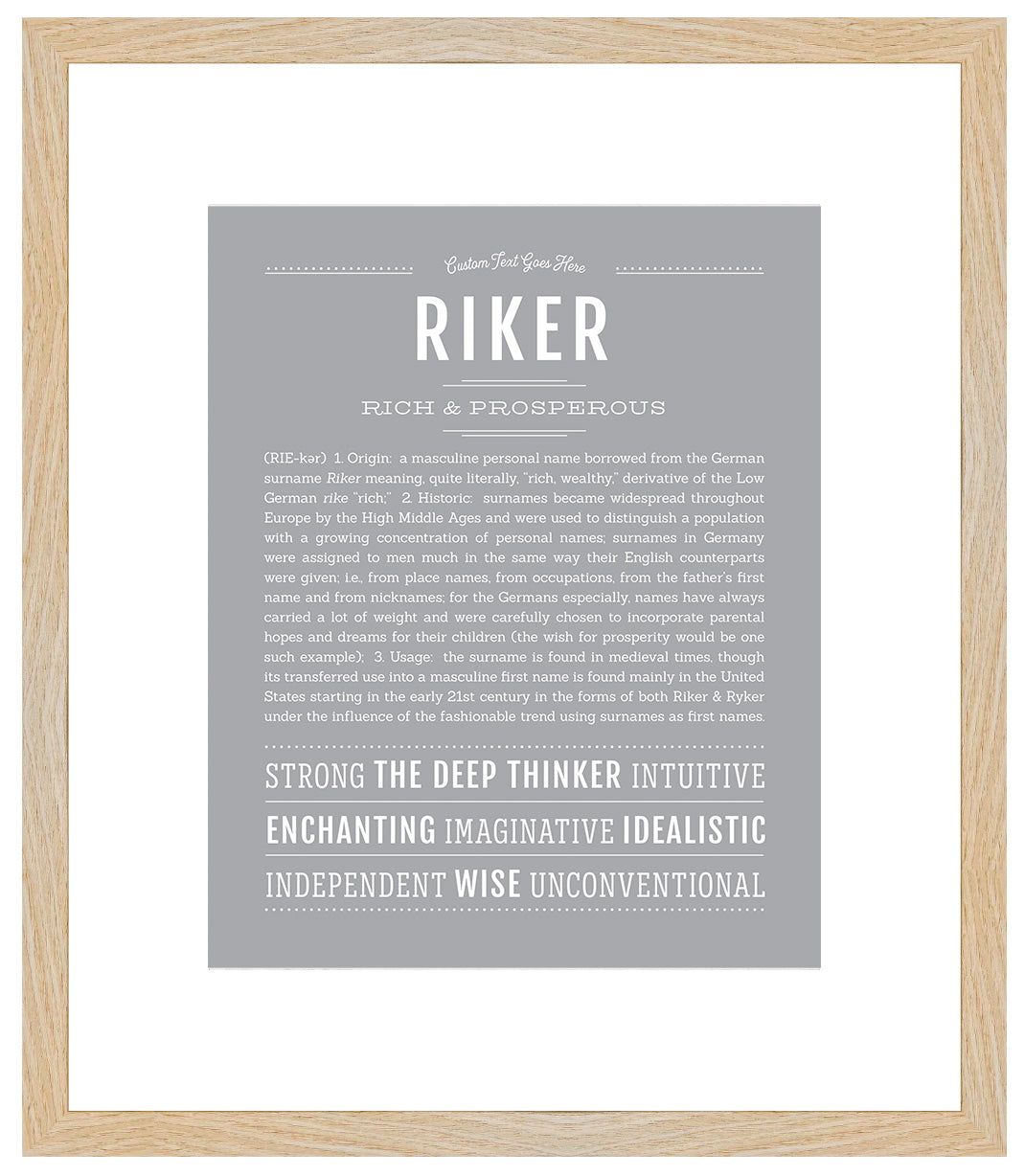 Riker | Name Art Print